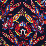 Jersey de viscose imprimé valhalla fond bleu marine