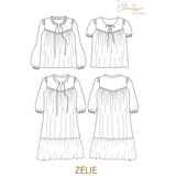 Patrón de costura de blusa de Zelie