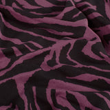 Jersey de viscose imprimé zèbre fond violet