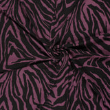 Jersey de viscose imprimé zèbre fond violet