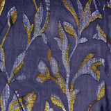 Silk Mousseline Lys Jacquard Tissées Gold and Silver