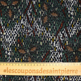 Polyester knit diamond printed with lurex polka dots