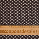 Dentelle polyester pois Martha marron chocolat
