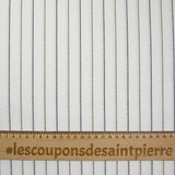 Marine striped cotton canvas and white background