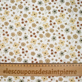 Cotton printed love passion beige and brown
