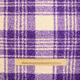 Billy woolen pile loop purple and broken white tiles