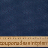 Cotton printed mini pea white and red navy background