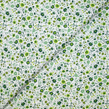 Huracán de estampado de algodón Fondo verde Fondo blanco