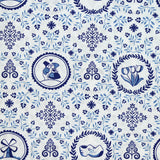 Cotton Printed Sabot and Tulip White background