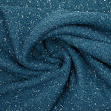Lainage bouclette lurex pétrole