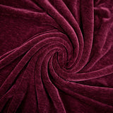 Jersey velours double face chiné lie de vin