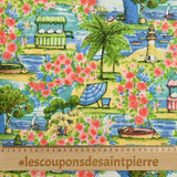 Beautiful summer printed polycoton at the beach