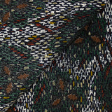 Polyester knit diamond printed with lurex polka dots
