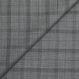 Tissu tailleur 100% laine prince-de-galles noir, canard fond gris