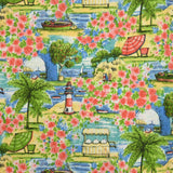 Beautiful summer printed polycoton at the beach
