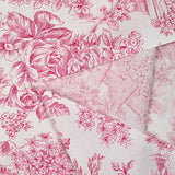 Cotton Printed Pink Jouy Canvas