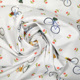 Banking de bicicleta estampada de algodón Fondo blanco