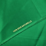 Imperial green silk satin