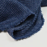 Ori navy blue brushed textured knit