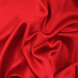 100% red silk satin