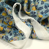 Polyester crepe breots micro brotes marinos bleu fondo