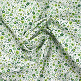Huracán de estampado de algodón Fondo verde Fondo blanco