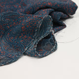 Blue and orange Kashmir Printed Mousseline
