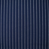 Coton tissé-teint rayé blanc fond bleu marine