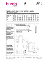 Patron Burda n°5616 : Robe & T-shirt