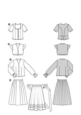 Patron Burda n°5625 : Ensemble costume traditionnel