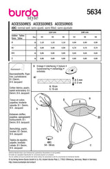 Burda Pattern n°5634: Headwear Accessories