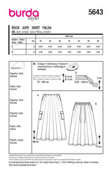 Burda pattern n°5643: Skirt