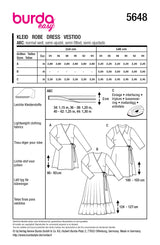 Patrón Burda n°5648: Vestido