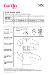Patrón Burda n°5655: Blusa