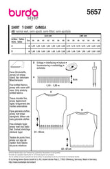 Patrón Burda n°5657: camiseta