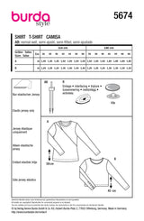 Burda pattern n°5674: T-shirt