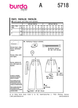 Burda Boss N ° 5718: pantalones