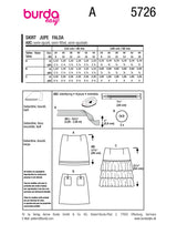 Burda boss n ° 5726: skirt