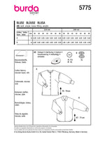 Burda Boss N ° 5775: blusa