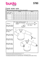 Burda Boss N ° 5780: blusa