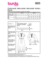 Patron Burda n°5823 : Robe & Blouse