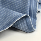 Jean’s coton extensible à rayures tissées fond bleu clair