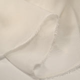 Mousseline crinkle soie et viscose blanc cassé