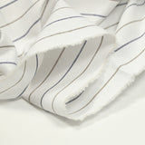Marine striped cotton canvas and white background