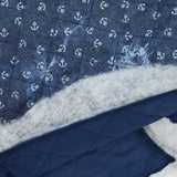 Corbata impresa de Chambray Matt y ancla teñida