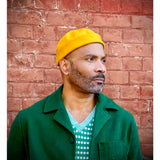 Man sewing pattern: head caps
