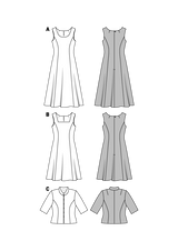 Patrón N ° 6687 Burda: Vestido femenino