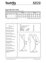 Patron n°6829 : Robe moulante effet drapé