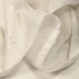 Velo de seda con bandas de raso blanco roto