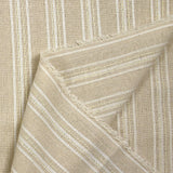 Polyester and linen with Lurex golden stripes Margot natural background